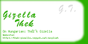 gizella thek business card